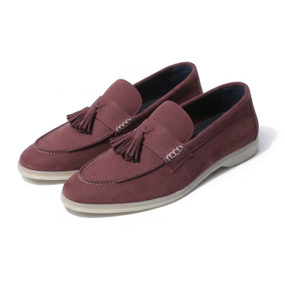 Horizon Tassel - Deep Merlot Suede Loafer