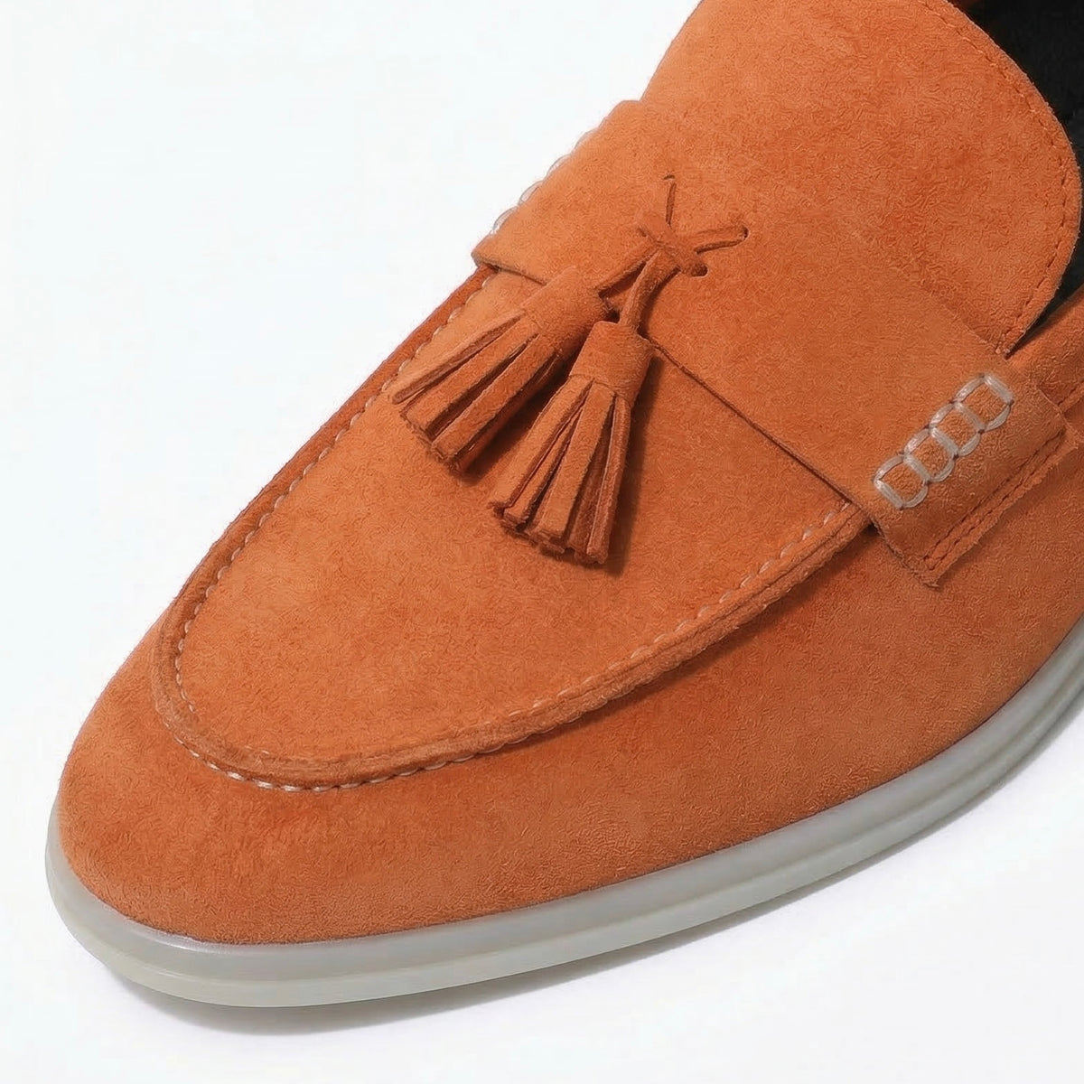 Horizon Tassel - Amalfi Orange Suede Loafer