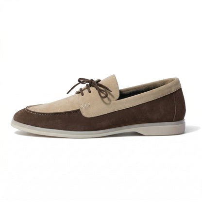 Horizon Boat Shoes - Brown & Beige