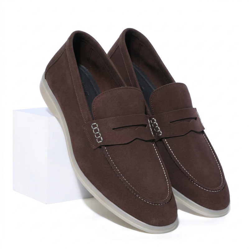 Horizon Penny - Cacao Brown Suede Loafer