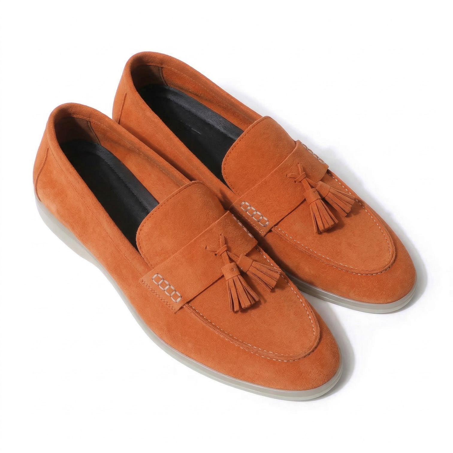 Zara men’s Orange suede loafers with tassels sz 8/ in great condition Women main image 2