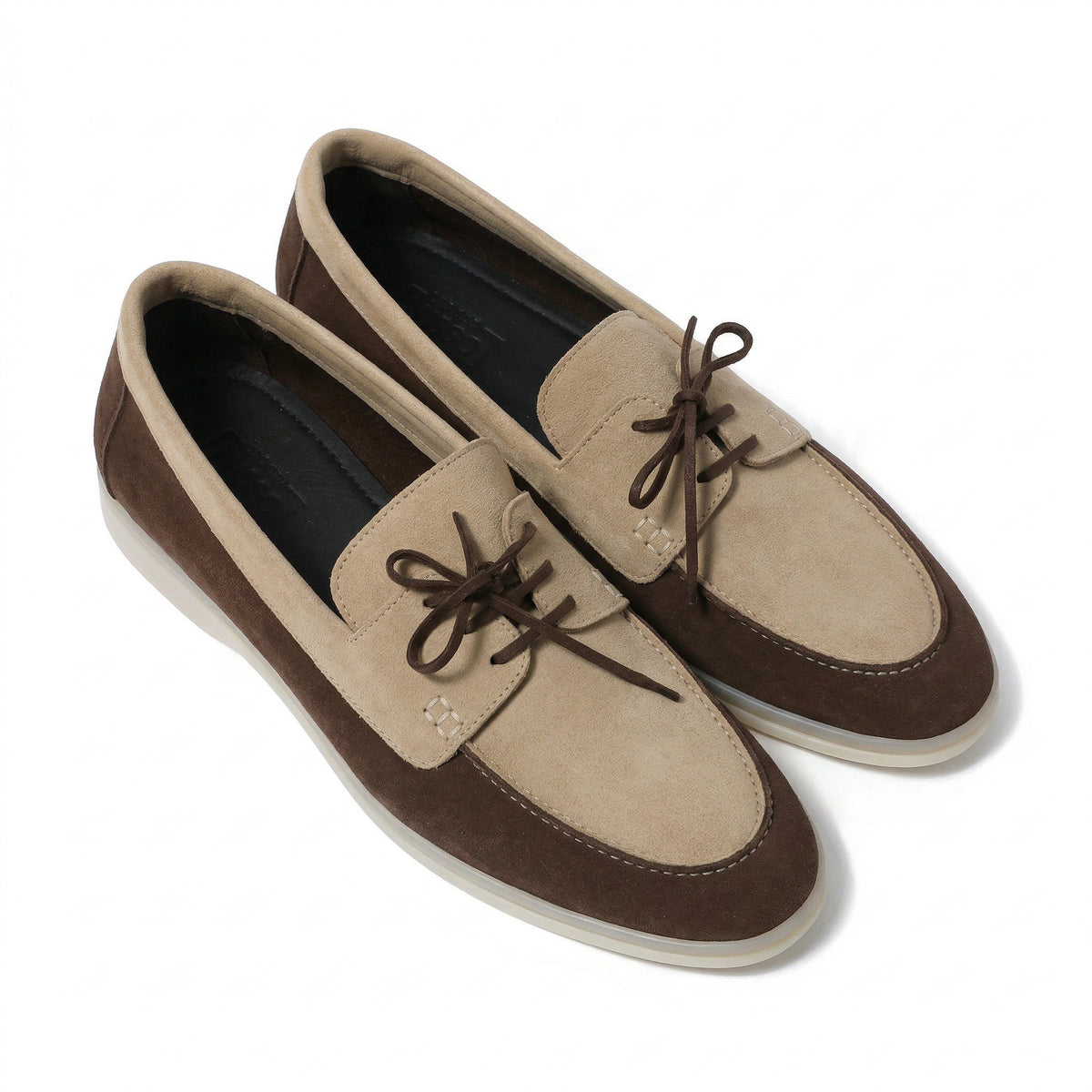 Horizon Boat Shoes - Brown & Beige