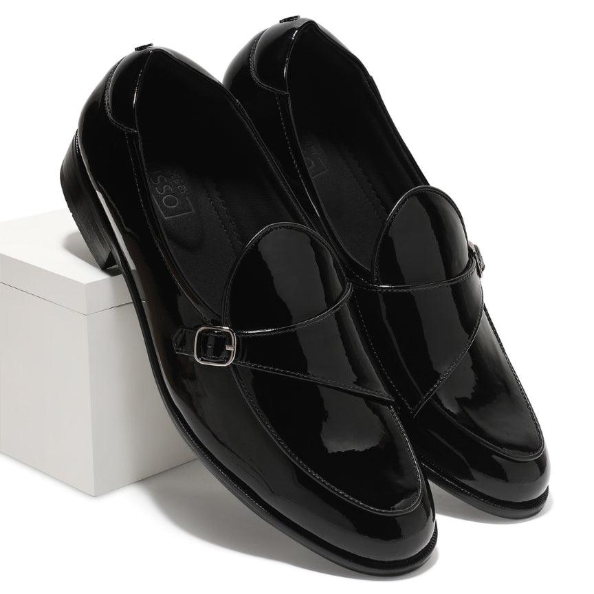 Goliath - Black Patent Monk Slip-On - By Lusso