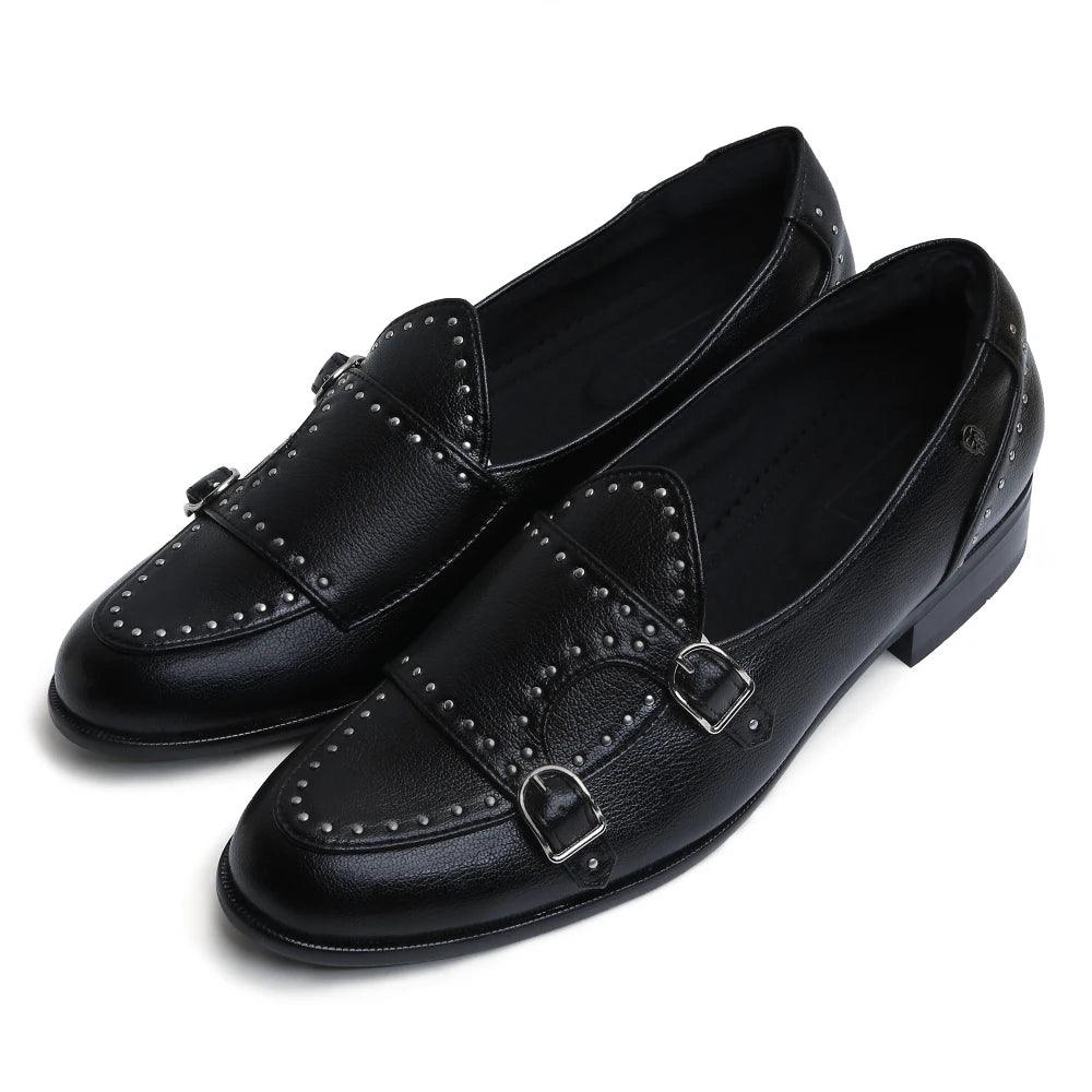Black best sale rivet shoes