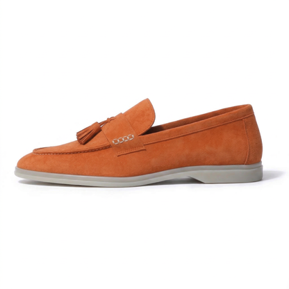 Horizon Tassel - Amalfi Orange Suede Loafer