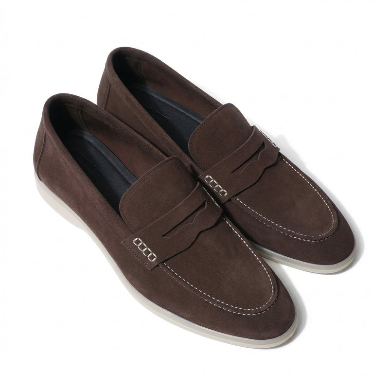 Horizon Penny - Cacao Brown Suede Loafer