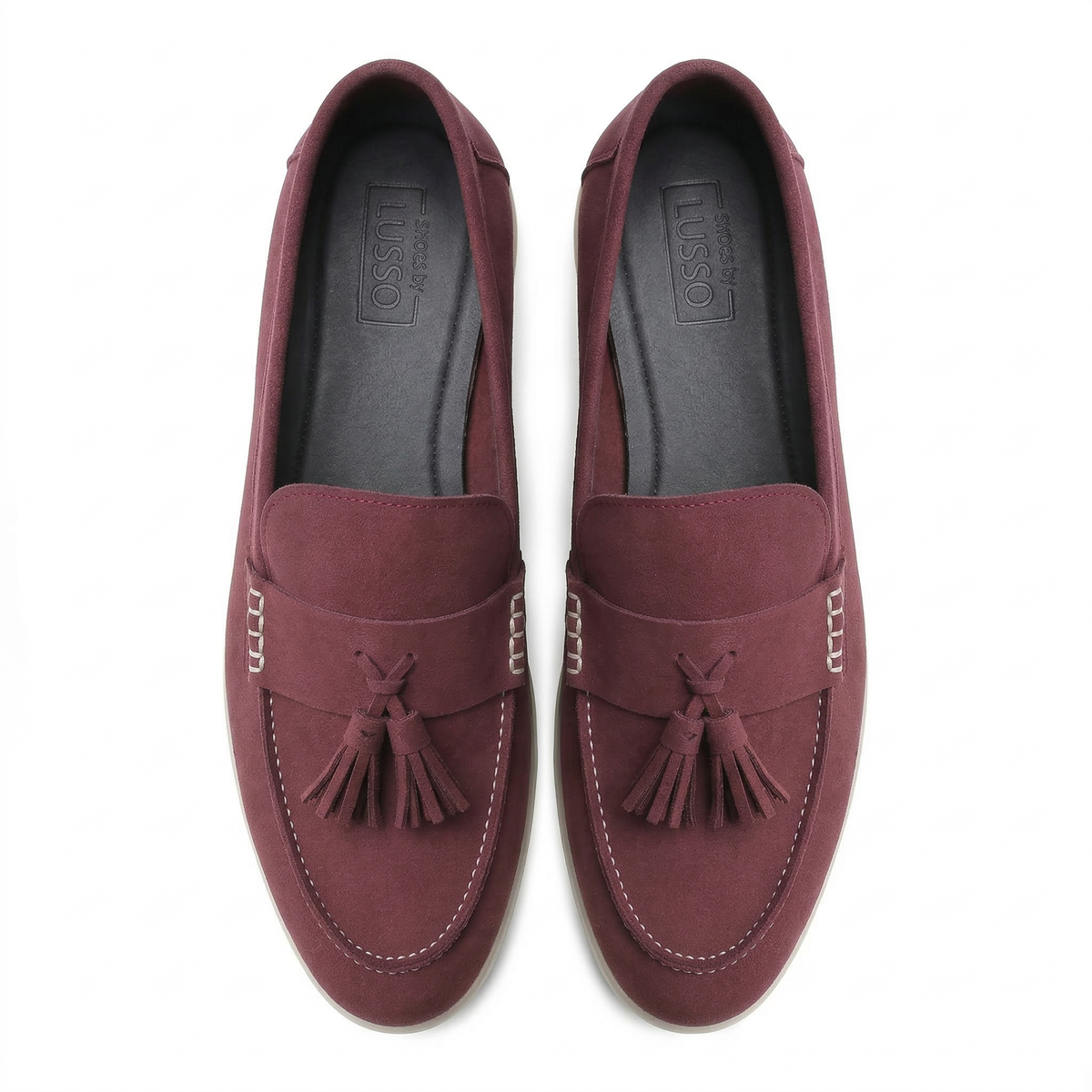 Horizon Tassel - Deep Merlot Suede Loafer