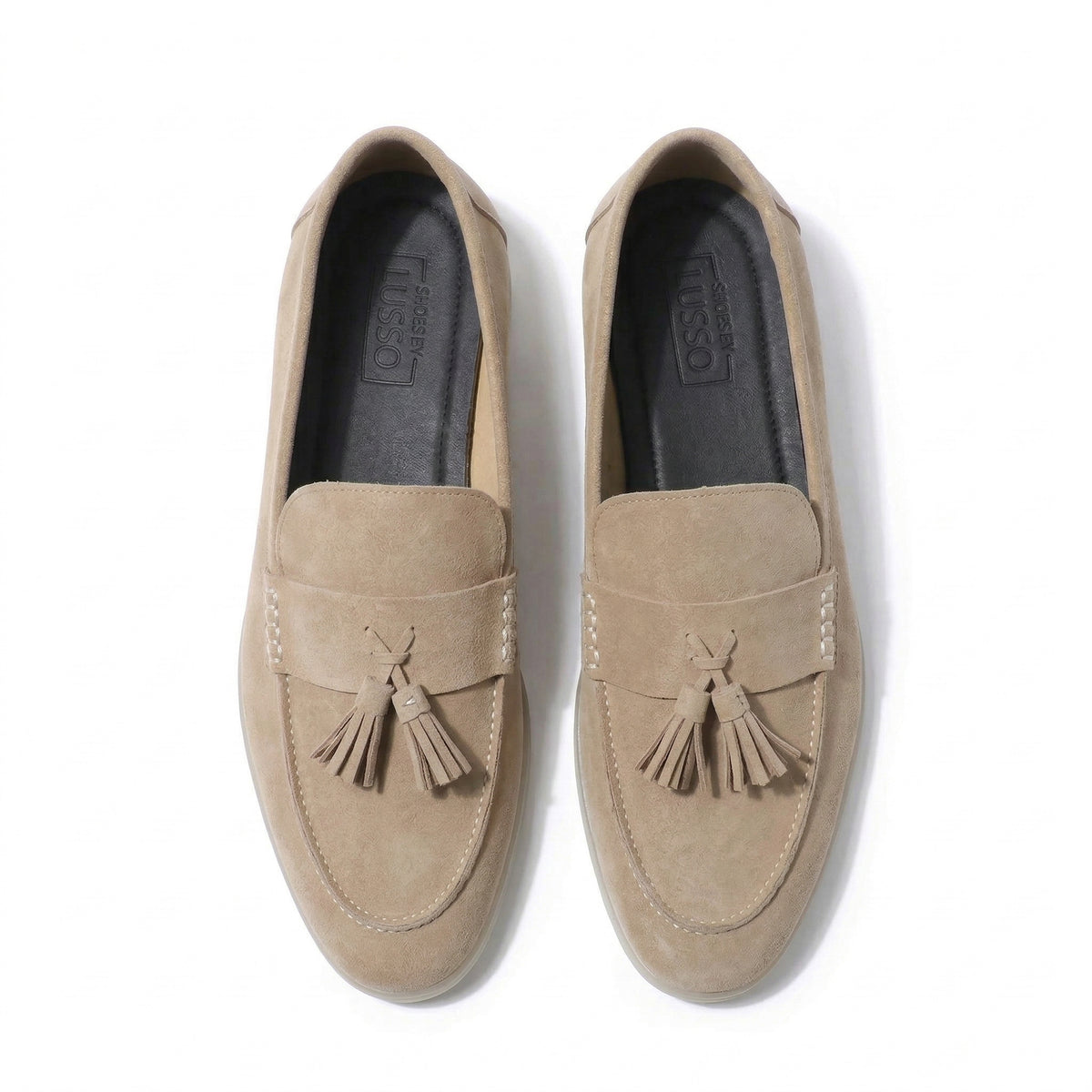 Horizon Tassel - Sand Biege Suede Loafer