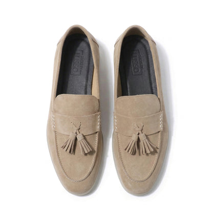 Horizon Tassel - Sand Biege Suede Loafer