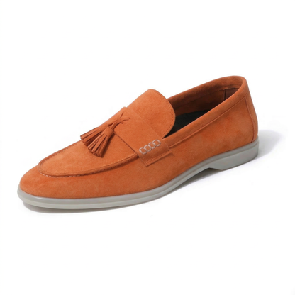 Horizon Tassel - Amalfi Orange Suede Loafer