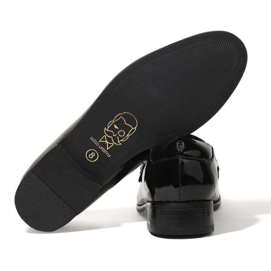 Goliath - Black Patent Monk Slip-On - By Lusso