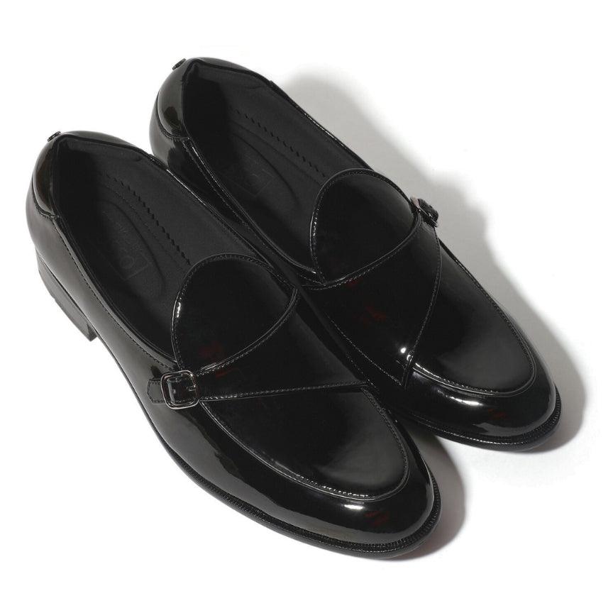 Goliath - Black Patent Monk Slip-On - By Lusso