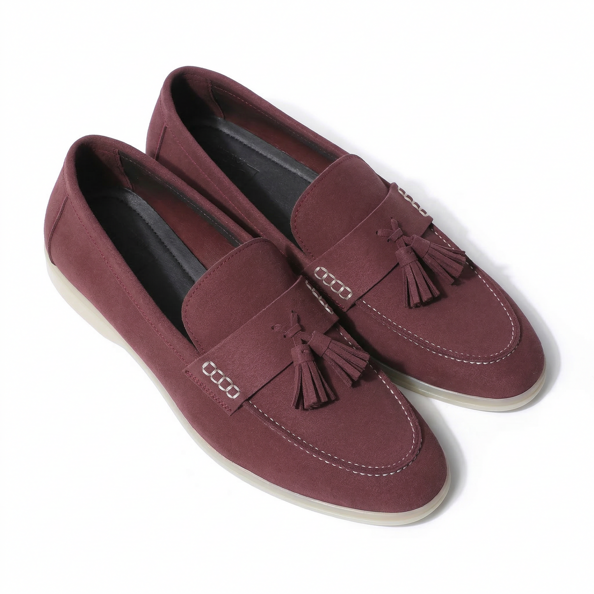 Horizon Tassel - Deep Merlot Suede Loafer