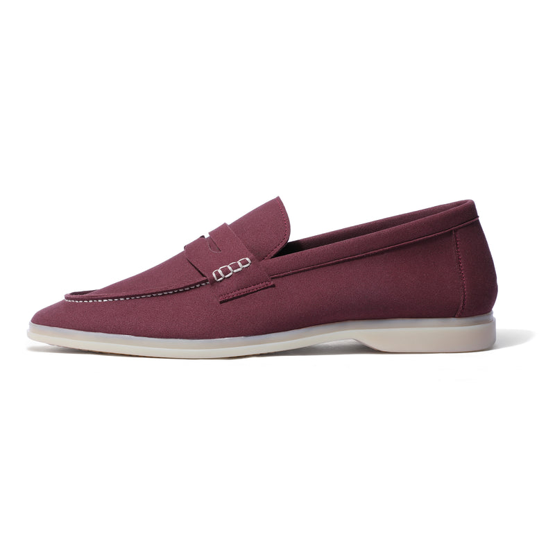 Horizon Penny - Deep Merlot Suede Loafer