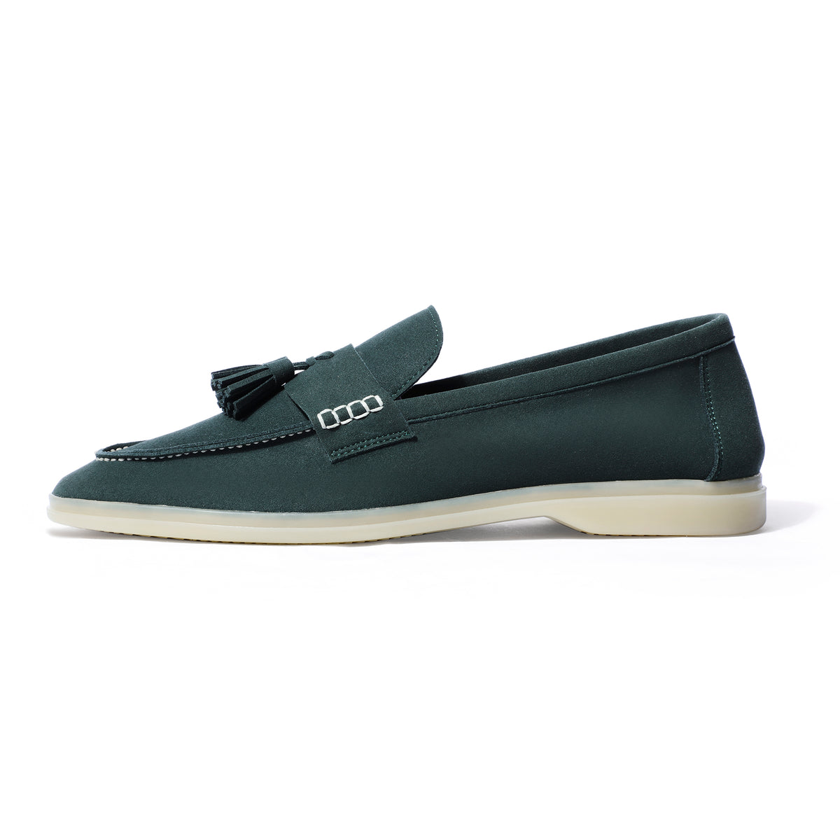 Horizon Tassel - Forest Green Suede Loafer