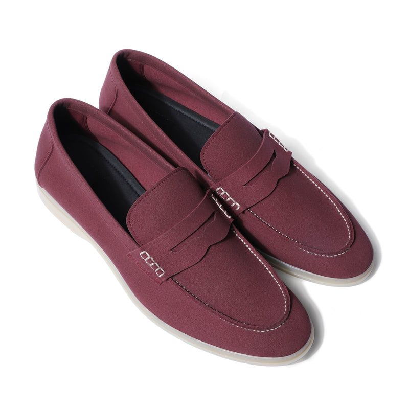 Horizon Penny - Deep Merlot Suede Loafer