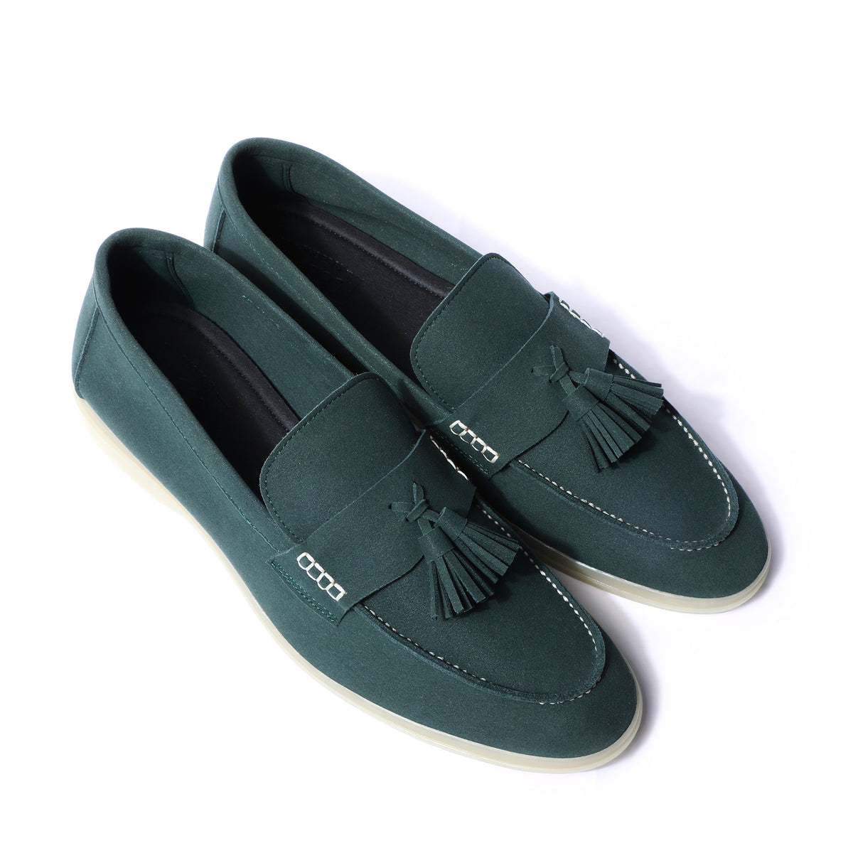 Horizon Tassel - Forest Green Suede Loafer
