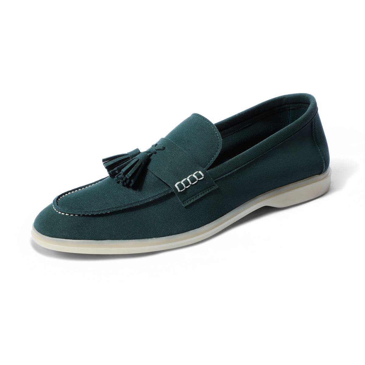 Horizon Tassel - Forest Green Suede Loafer