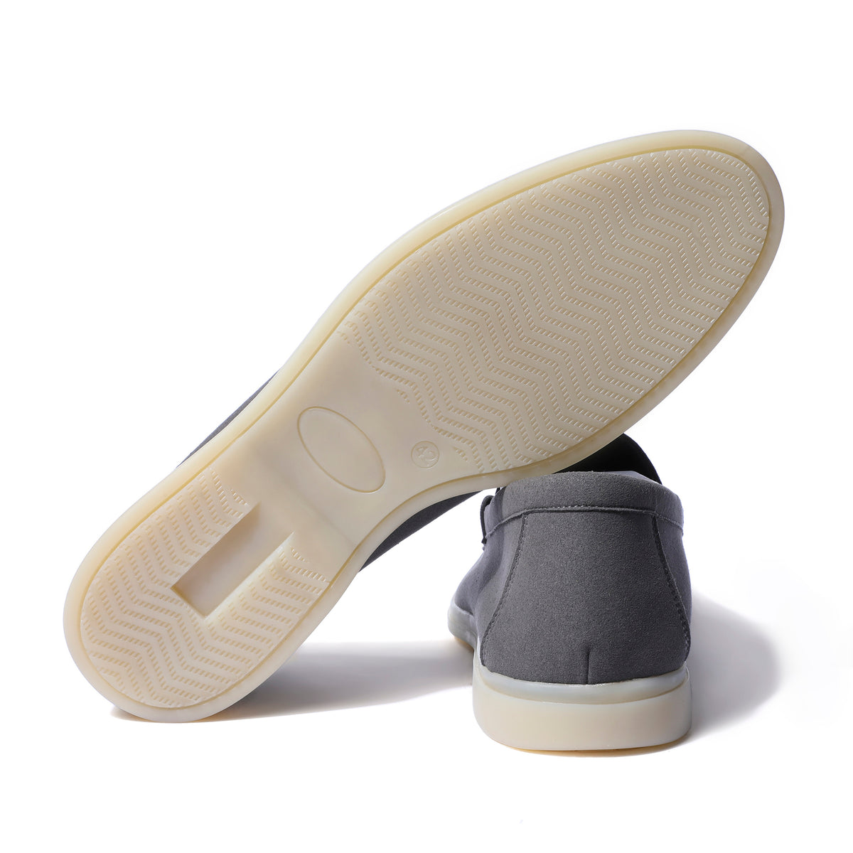 Horizon Tassel - Stone Grey Suede Loafer