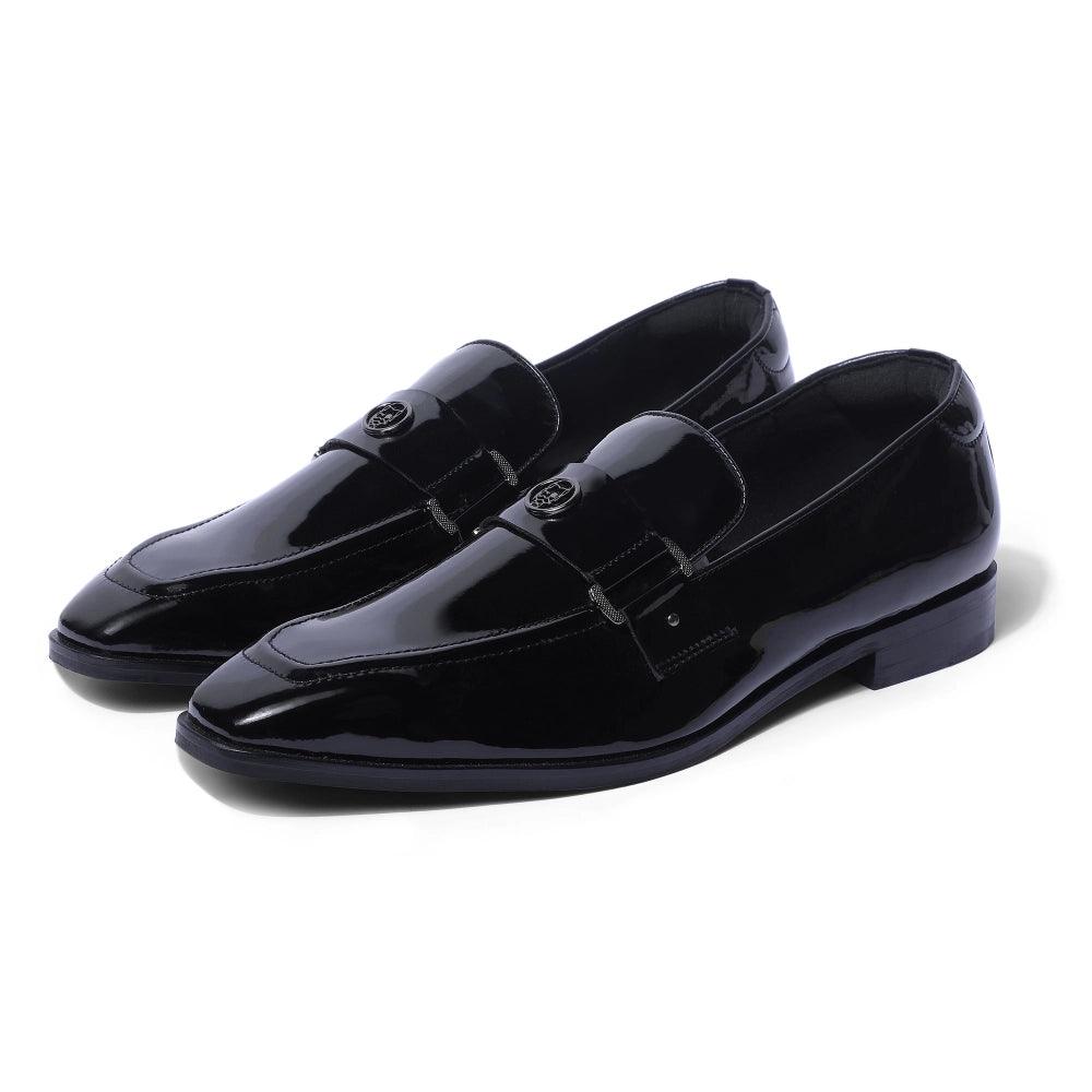 Allan - Black Patent Square-toe Loafers