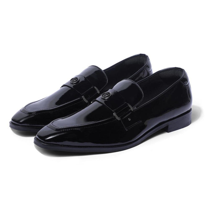 Allan - Black Patent Square-toe Loafers
