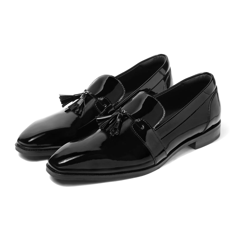 Calro - Black Patent Tassel Loafers