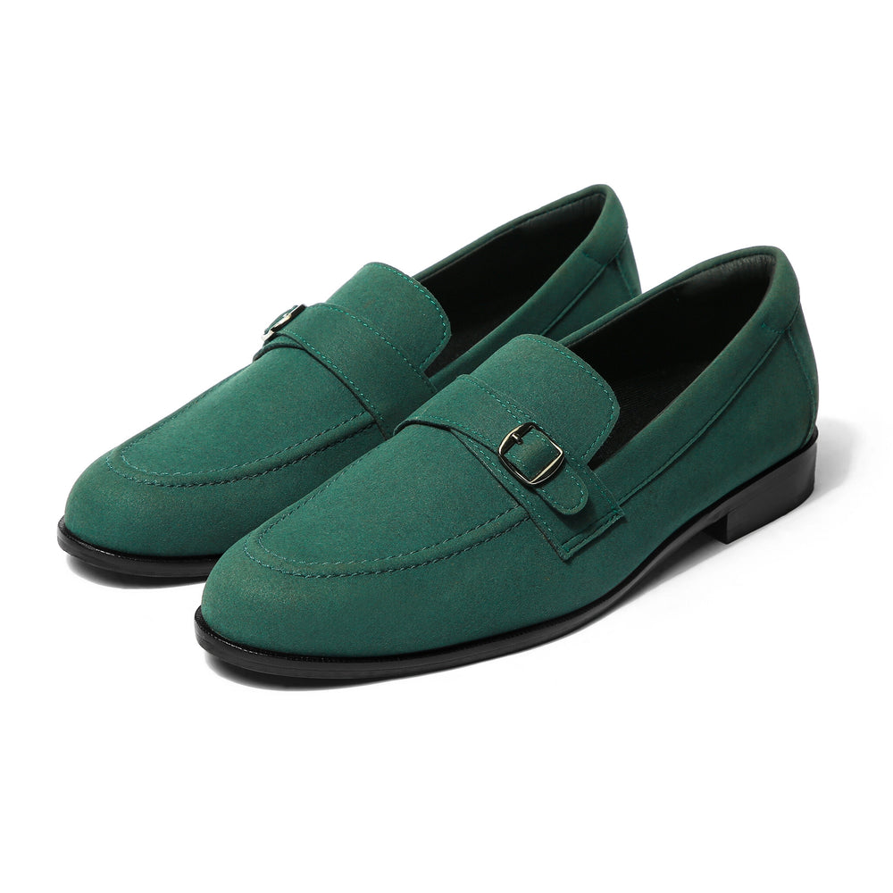 Rubio - Green Suede Single Monk
