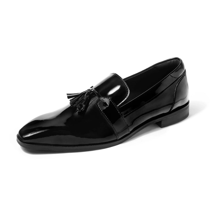 Calro - Black Patent Tassel Loafers
