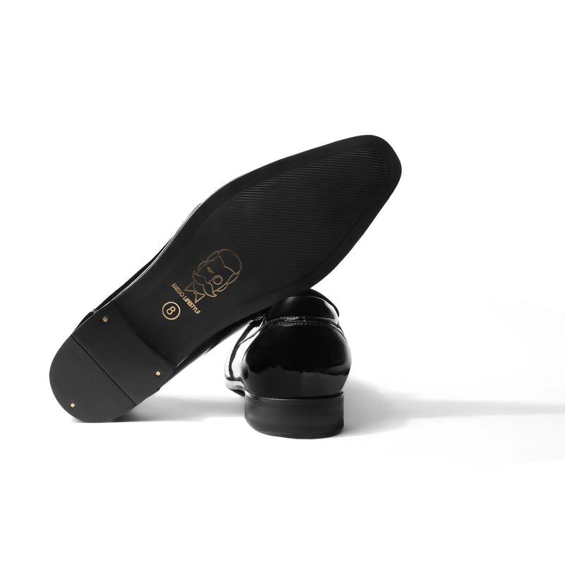 Calro - Black Patent Tassel Loafers