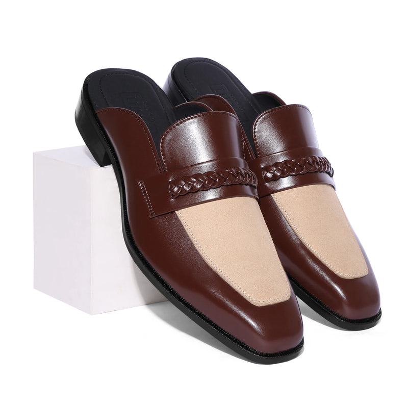 Saran - Beige Tan Mules