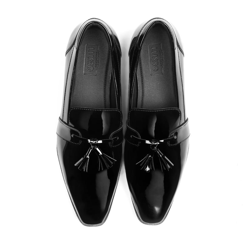 Calro - Black Patent Tassel Loafers