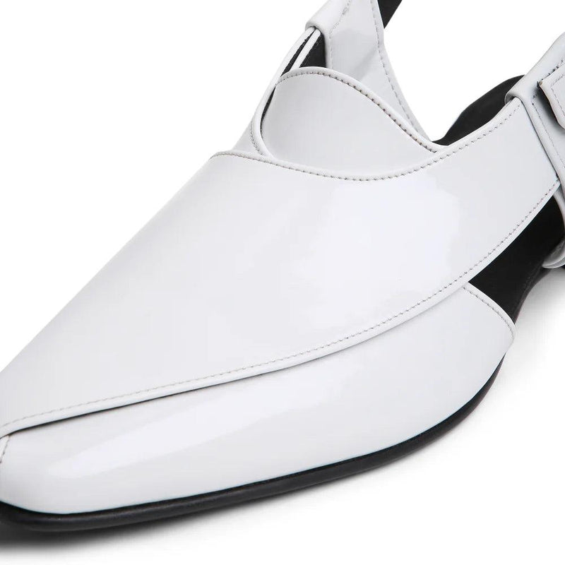 Peshawar | White Patent Pathani Sandal