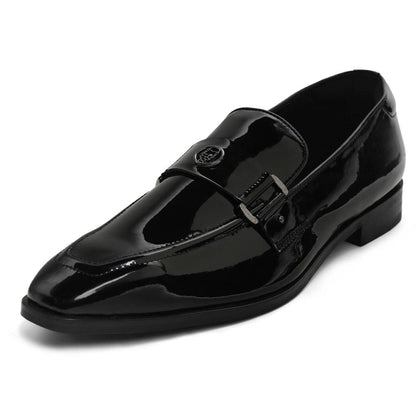 Allan - Black Patent Square-toe Loafers