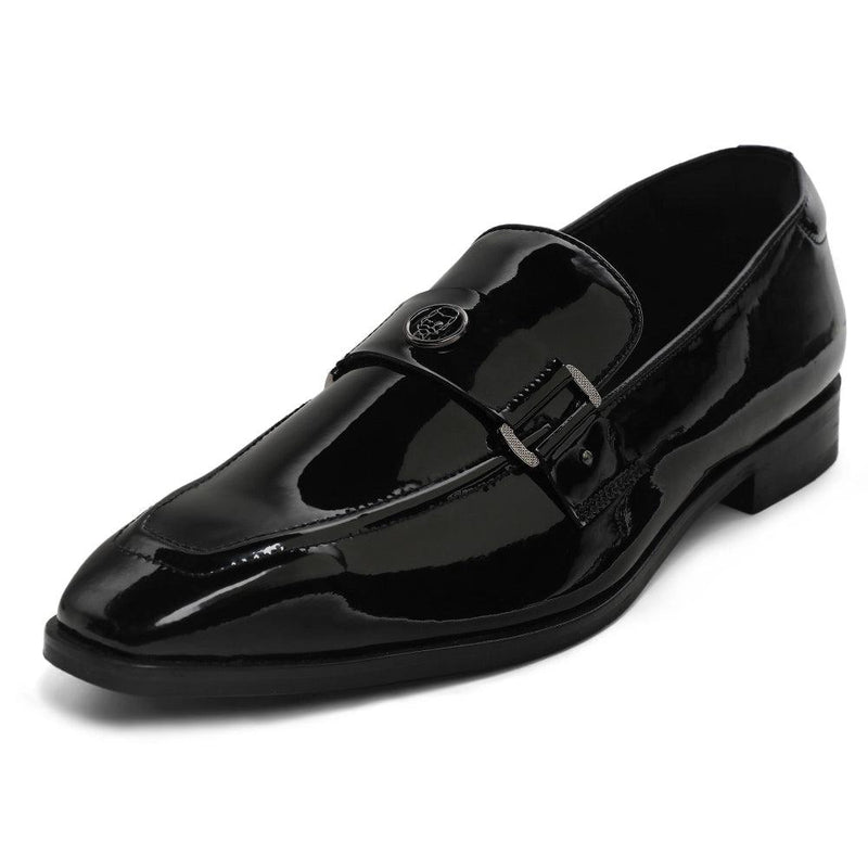 Allan - Black Patent Square-toe Loafers