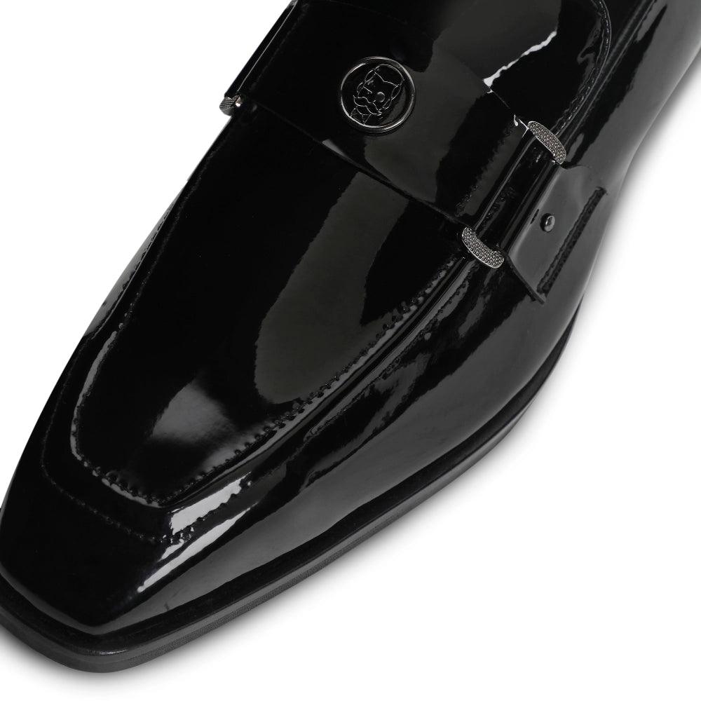 Allan - Black Patent Square-toe Loafers