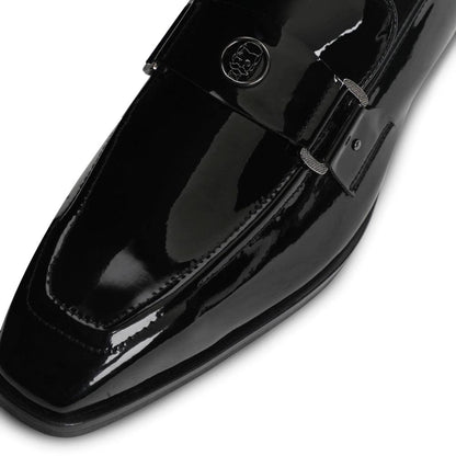 Allan - Black Patent Square-toe Loafers