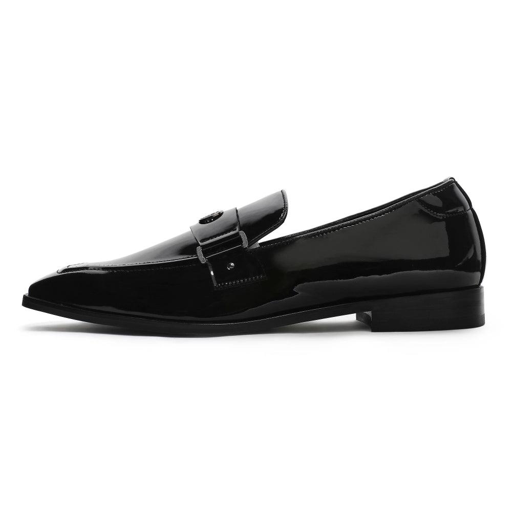 Allan - Black Patent Square-toe Loafers