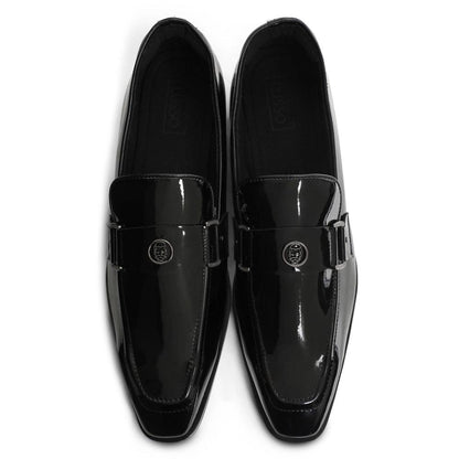Allan - Black Patent Square-toe Loafers
