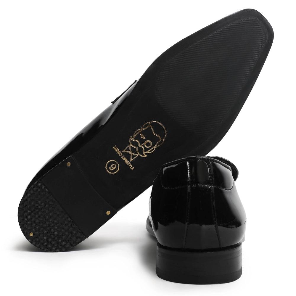Allan - Black Patent Square-toe Loafers