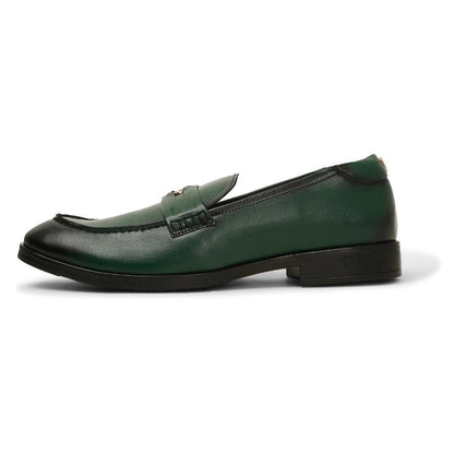 Elbono- Forest Green Penny Slip On - By Lusso