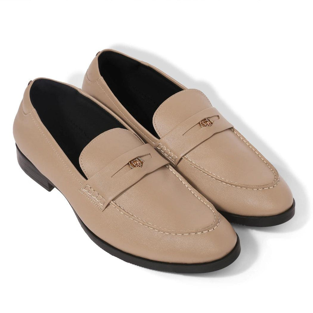 Elbono- Moroccan Beige Penny Slip On - By Lusso