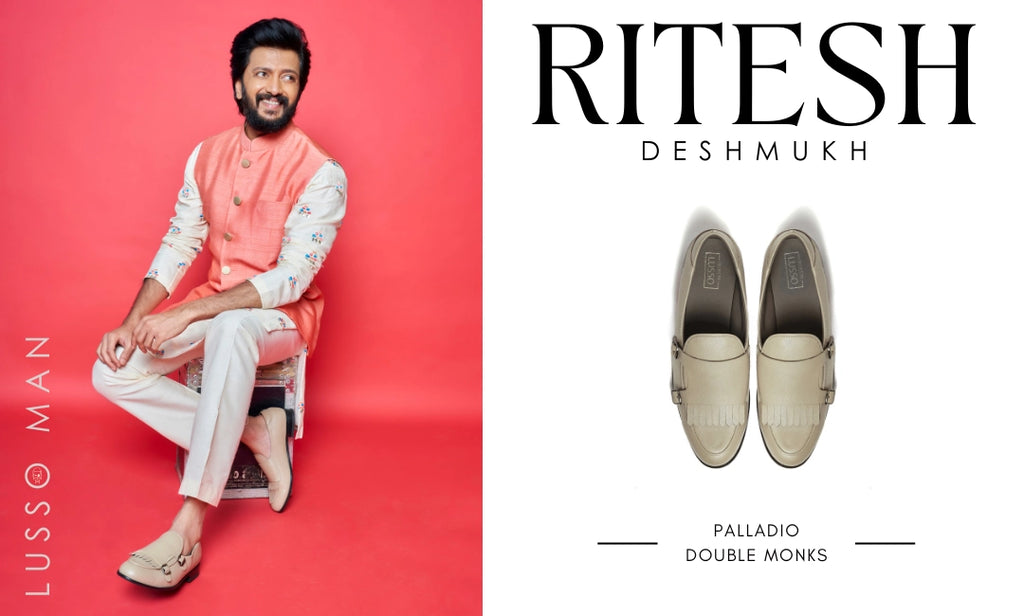 Ritesh Deshmukh in Double Monk shoes by Lusso Lifestyle