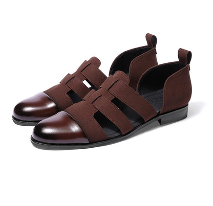 Veyra - Brown Suede Sandals