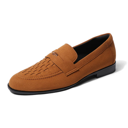 Luigi - Cognac Tan Suede Penny Loafer