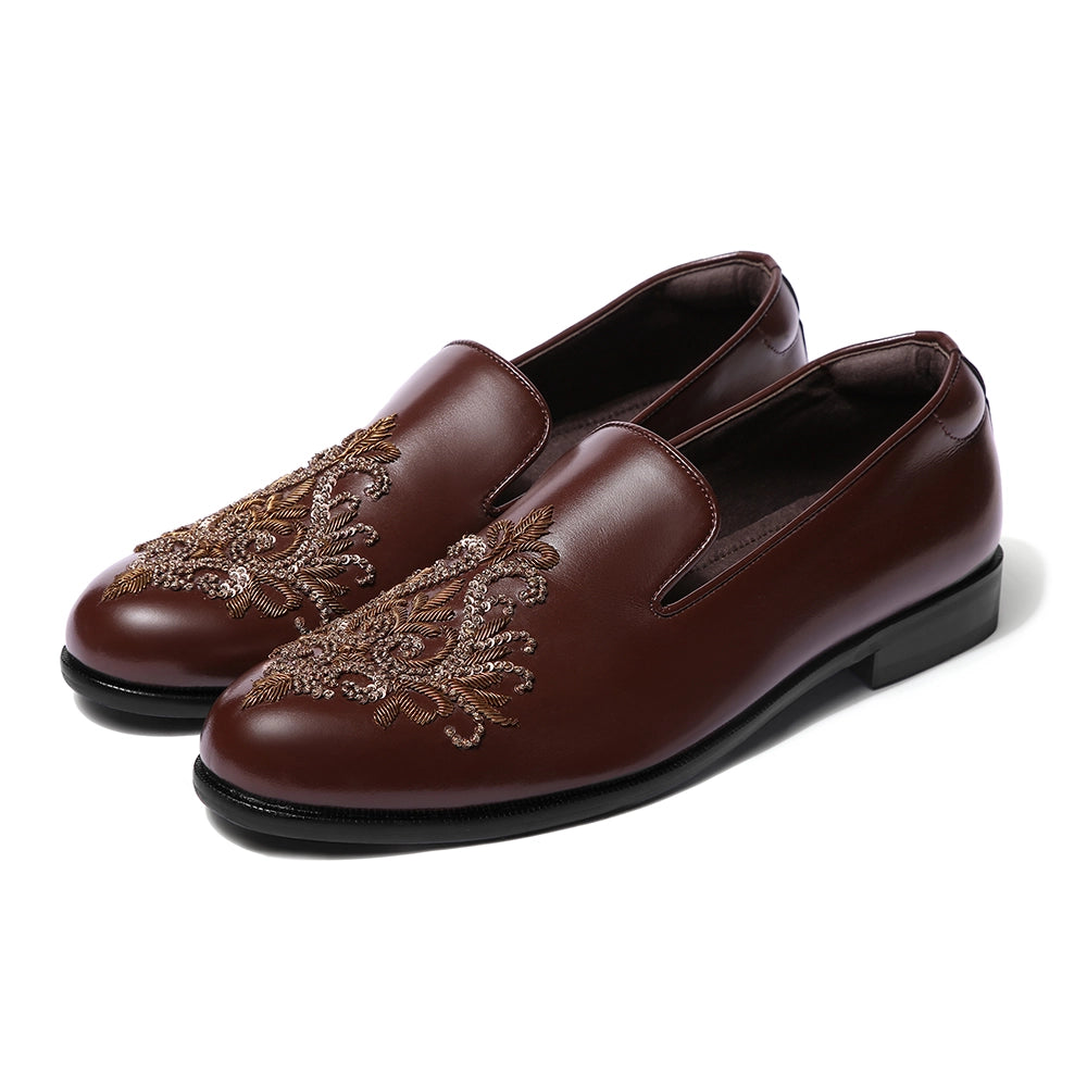 Jumera - Tan Zardosi Slip On