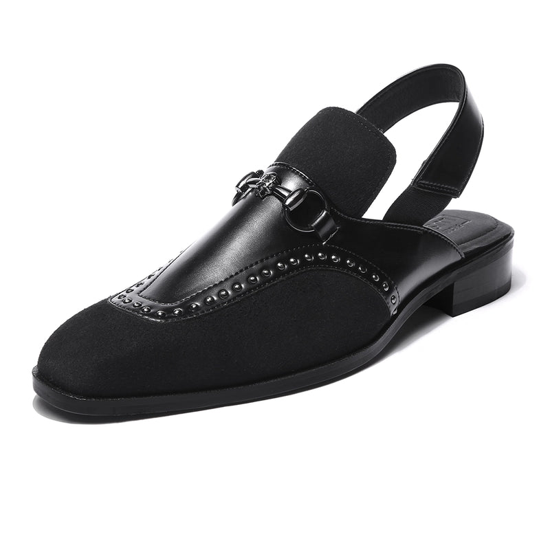 Noiran - Black Rivet Sandal