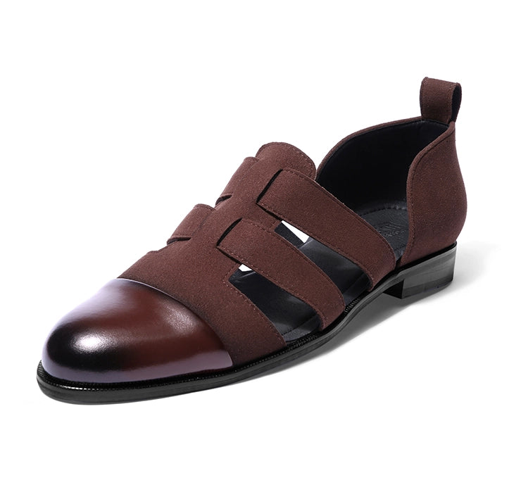 Veyra - Brown Suede Sandals