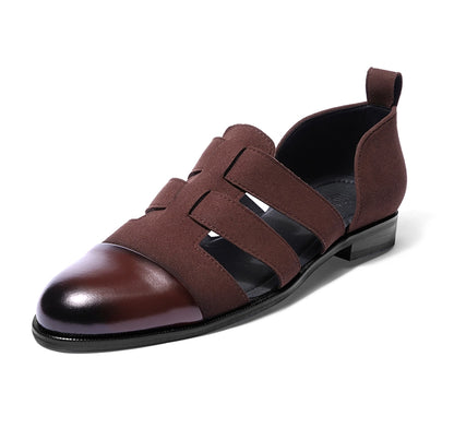 Veyra - Brown Suede Sandals