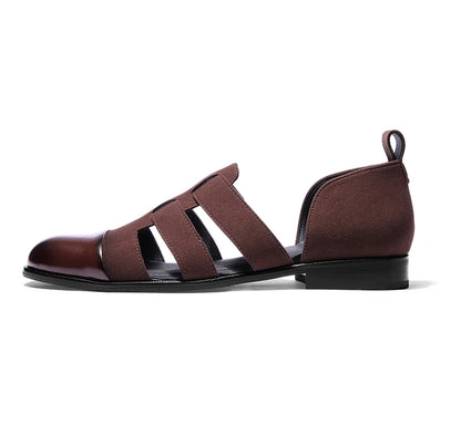Veyra - Brown Suede Sandals