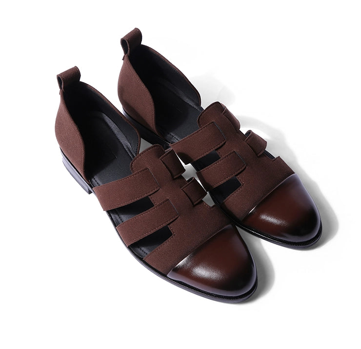 Veyra - Brown Suede Sandals
